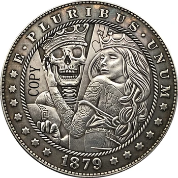 Hulkur Nikkel 1879-CC USA Morgan Dollar MÜNDI KOOPIA Tüüp 187