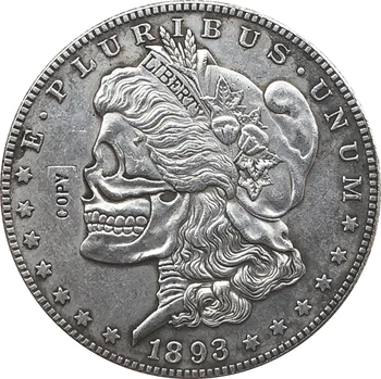 Hulkur Nikkel 1893-S USA Morgan Dollar MÜNDI KOOPIA