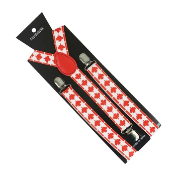 HUOBAO Uued Meeste, Naiste ja Clip-Traksid Kanada lipp/maple leaf Prindi Suspender Y-tagasi, Elastne Rihm Suspender