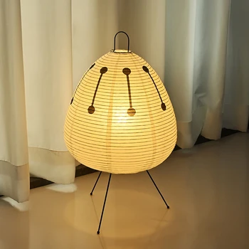 Jaapani Akari Wabi-sabi Noguchi Yong Trükitud riispaber Tabel Lamp Magamistuba Öö Loft Homestay Kohvik Desktop Decor Valgustus