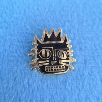 Jean Michele Basquiat Kass Rinnamikrofon Pin Badge)