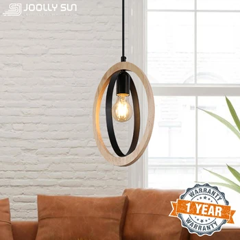 Joollysun Puidust Ripats Tuled Talumaja LED Ceilling Kerge Rippus Lamp Inventar Home Decor Köök Söögituba E27 Droplight