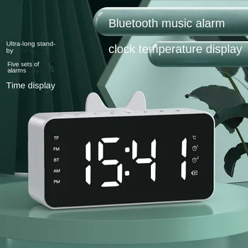 Juhtmevaba Bluetooth Kõlar Äratuskell mobiiltelefon-Arvuti, kus Peegel Äratuskell Ekraan Kantavate Kaart, Väike Mini Kõlar