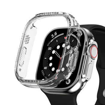 Kate Apple Watch seeria Ultra Juhul 49mm tarvikud PC raske Kõik-ümber Selge raami iWatch kaitsekile Apple vaadata juhul
