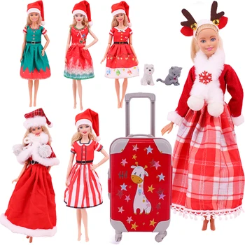 Kawaii Jõulud Kogumine Mood Armas Elf Doll Rõivamanused 2tk=Müts+Riided Sobib 30cm Barbies Nukk Kids Mänguasi Kingitus