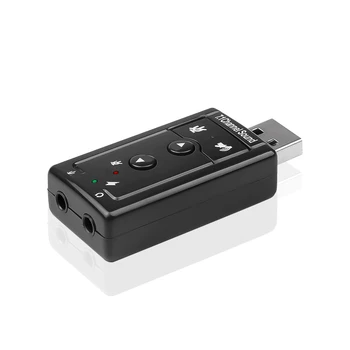 kebidu Väline USB-AUDIO helikaart, VÕRGUKAART VIRTUAALNE 7.1 ch USB 2.0 Mikrofoni Kõlari Heli Peakomplekti Mikrofon, 3.5 mm Jack Converter