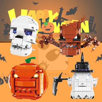 KES Halloween ehitusplokid Kõrvits Dryad Deemon Kolju Puu Monster Kerge Komplekti Tellised Uus Loominguline Kingitus Lastele Mõeldud Mänguasjad