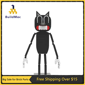 KES Must Õudus-Vaim Olend Brickheadz ehitusplokid Kit DIY Mini Robot Joonis Monster Tellised Mudel Lapsed Täiskasvanud Mänguasi Kingitus