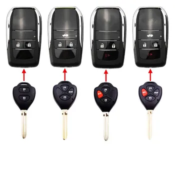 Keychannel 2 3 4 Nuppu, Auto Võti Juhul Kohandatud Flip Remote Shell Toyota, et rikuti Axio Soovi Corolla Yaris Vitz Ractis Hilux RAV4