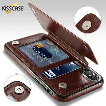 KISSCASE Card Slots Klapp Rahakoti Puhul Huawei P40 Pro P30 Lite Mate 20 Lite Mate 30 Pro PU Nahast tagakaane ja Telefoni Kott Fundas