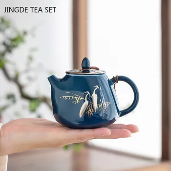 Klassikaline Keraamiline Ilu Tee Pot Leibkonna Boutique Pool Hakkama Teekann Käsitöö Kohandatud Tea Maker Hiina Teaware Tarvikud