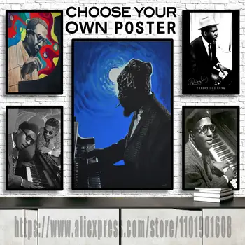 Klassikaline Thelonious Monk Jazz Laulja Lõuend Kunsti ja Seina Art Plakati Pilt Prindi Moodne Perekond magamistuba Decor Plakatid