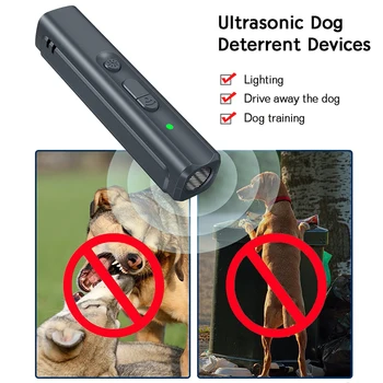 Koer Repeller Anti Haukumine Seade UV-Ultraheli Hoiatav Koolitus Kaugjuhtimispult USB Laetav LED Taskulamp