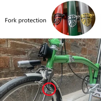 Kokkuklapitavad jalgratta esikahvli kaitse vältida hõõrdumist korgiga jaoks brompton jalgratta piduri korgiga kuld, hõbe must titaanist kruvi