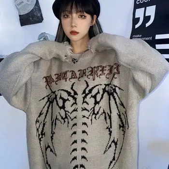 Korea Fashion Hip-Hop Streetwear Koo Kampsun Gooti Kirjas Pvt Skelett Prindi Pullover 2022 Meeste Sügis Harajuku Vabaaja Kampsun