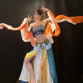 Kõhutants Kleit Naiste Festival Araabia Printsess Kostüümid India Tantsu Tikandid Kostüüm Pool Cosplay Printsess Fancy Riided