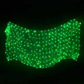 Kõhutantsu LED Silk Loor bellydance Tarvikud Helendav süttib LED Sall Loor Professionaalne staadiumis täitmiseks Läikiv Prop