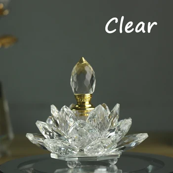Kõrge Kvaliteediga Dekoratiivsed Crystal Lootose Lille Kuju Korduvtäidetavaid Lõhnaõli Pudel Kodu Kaunistamiseks