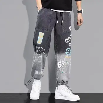 Kõrge kvaliteet Mood Meeste Cargo püksid Hip-Hop Streetwear Sörkimine Püksid Meeste Vabaaja Elastne Vöökoht Meeste Rõivad-Püksid