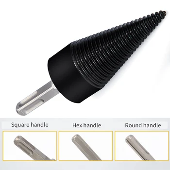 Küttepuud Splitter Drill Bit Ringi/Hex/Kolmnurk Vars Puit Koonus Reamer Punch Juhi Step Drill Bit Puidutöötlemine Tööriist