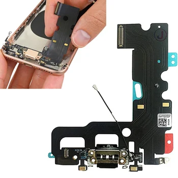 Laadimisdoki Flex Kaabli Ühenduspesa Andmed Koos Kõrvaklappide Pesa USB-Pordi Laadija iPhone 7 7Plus 8G 8 Plus
