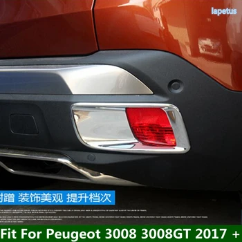 Lapetus ABS, Tagumised Udutuled Valgustus Teenetemärgi Raami Kaas Sisekujundus Sobib Peugeot 3008 3008GT 2017 - 2022 Chrome / Carbon Fiber Vaadata