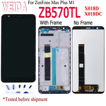lcd ASUS ZenFone Max Plus M1 ZB570TL LCD X018DC X018D LCD Ekraan Puutetundlik Digitizer Tulede Klaasi paigaldus Raam