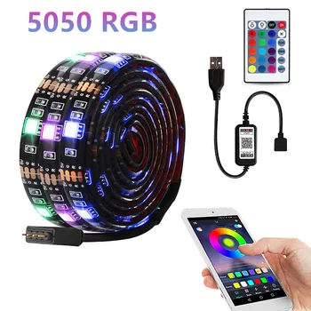 LED Valgus USB-5050 Bluetooth 5V LED RGB Tuled Paindlik LED Lamp Lint Lint RGB-TV Töölaua Ekraani Taustvalgustuse Diood Lint