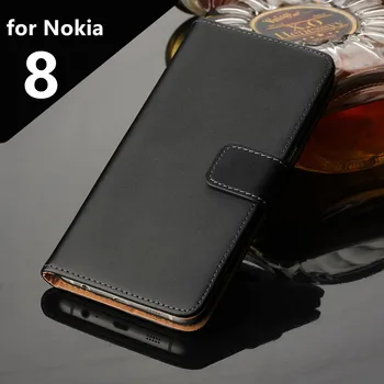 Lisatasu Nahast Klapp Luksus Rahakoti Telefoni Puhul, Nokia 8 Nokia8 kaardi omanik kabuur telefoni kest GG