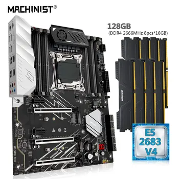 MASINIST X99 Emaplaadi Combo LGA-2011-3 Xeon kit E5 2683 V4 CPU 8*16G=128GB DDR4 2666MHz Mälu NVME M. 2 USB 3.0 MR9D PLUSS