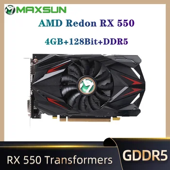 MAXSUN AMD GPU Radeon RX 550 Trafod 4G GDDR5 14nm Arvuti PC Gaming Video HDMI-Ühilduvate DP-DVI-128Bit Graafika Kaart