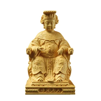 Mazu puidust kuju, Our Lady of Heaven täispuidust, nikerdus Moodsa kunsti skulptuur Kodu elutoas Pööningul Budistliku Feng Shui Kuju