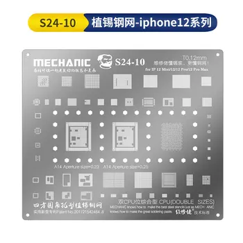 Mehhaanik BGA Reballing Šabloon iPhone 12 11 Pro Max XS-XR-X 8 8P 7P 7 6S 6SP 6 6P 5 5S CPU RAM Power Audio MAGISTRIKURSUSE WiFi IC Chip