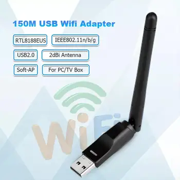 Mini USB WiFi Adapter 150Mbps Traadita Võrgu Kaart RTL8188 Võrgu Kaart Wi-Fi Vastuvõtja ARVUTI Desktop Sülearvuti 2.4 GHz O9S8