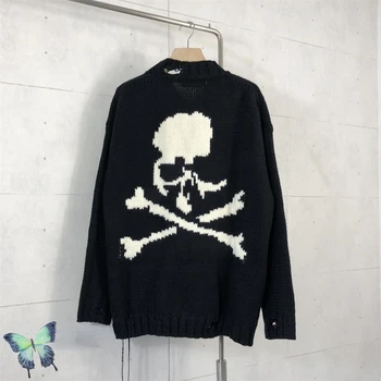 MMJ Raske Must Skull Print Mastermind Jaapan Kampsun Mehed Naised Hävitamine Pullover Kampsun