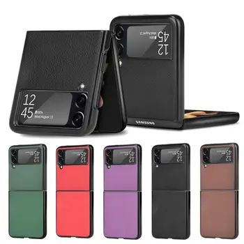 Mood Litši naha muster case for Samsung Galaxy Z Flip 3 Kaas Anti-knock luksus nahast Juhtudel Flip3