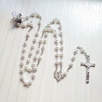 Mood Pearl Ehted Neitsi Maarja Roosipärja Kaelakee Vintage Usuliste Risti Jeesus Sõltumatu Naistele