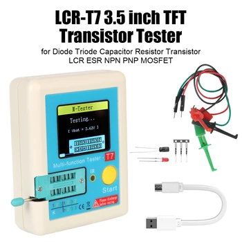 Multi-meetrine LCR/ESR/PNP/NPN MOSFET Diood Triode Mahtuvus Takisti, Transistor Tester LCR-T7 3.5