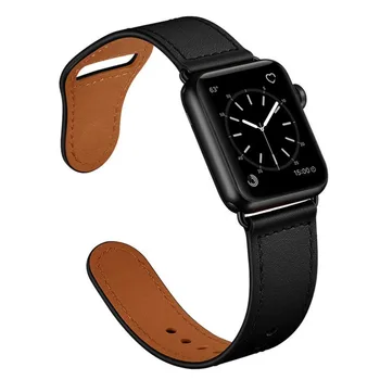 Nahast rihm apple watch band 44mm/40mm 42mm/38mm pulseira watchband iwatch bänd käevõru apple vaata 5 4 3 se 6