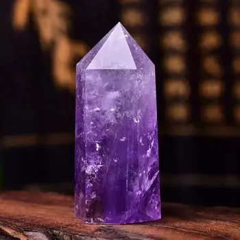 Naturaalne ametüst quartz crystal võlukepp punkti vääriskivide mineraal-poleeritud tervendav kivid trahvi kaunistamiseks