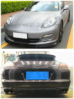 Näiteks Porsche Panamera 970 2009 2010 2011 2012 2013 Tegelik Süsinikkiust Bumper Front Lip + Tagumine Difuusor+Pool Seelik
