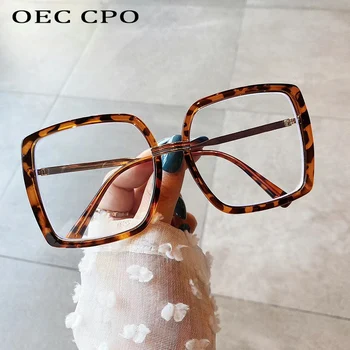 OEC CPO Vintage Square Klaasid Raami Naised Meeste Mood Liiga Läbipaistev Objektiivi Prillid Daamid prilliraamid