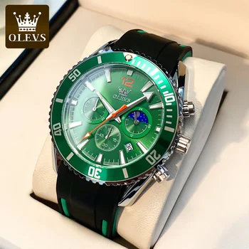 OLEVS Top Luksus Brändi Quartz Watch Helendav Meeste Watch Fashion Multifunktsionaalne Kalender Veekindel Vaata