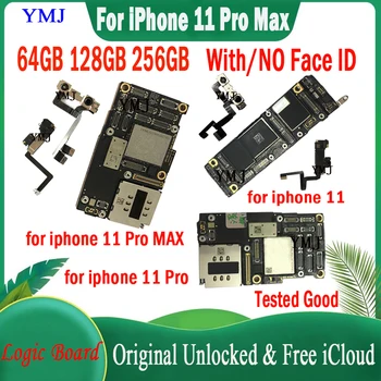 Originaal iPhone 11 Pro Max Emaplaadi Lukustamata IOS Uuendus 4G LTE Emaplaadi Puhas iCloud Logic Board NR Face ID-Plaat