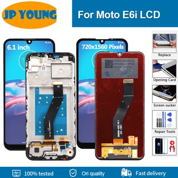 Originaal Motorola E6i LCD Ekraan koos frameTouch Digitizer Ekraan Assamblee XT2053-5 Moto E6 ma ekraan LCD-puuteekraan
