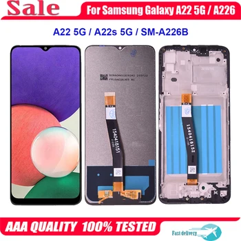 Originaal Samsung Galaxy A22 A22s 5G LCD Ekraan Puutetundlik Digitizer Assamblee Samsung A226 SM-A226B SM-A226B/DS LCD