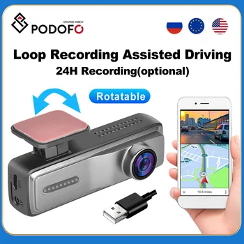 Podofo Kriips Cam kõrgetasemeline sõidukijuhi abisüsteem Car DVR kõrgetasemeline sõidukijuhi abisüsteem Dashcam Dvr Video HD 1080P USB-TF Kaart Auto makk, Android Multimeedia Mängija, DVD