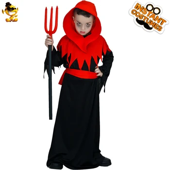 Poiss Kurat Rüü Kostüüm Halloween Rolli Mängida Poisi Punane Kapuutsiga Jube Kuradi Varustus Riided Purim Pool Kostüümid
