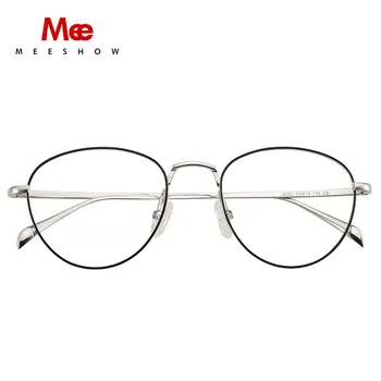 Puhas titaan prillide Raamid Meeste ja Naiste prillid ring disainer retsepti prillid retro täis optiline mens on vaatemäng