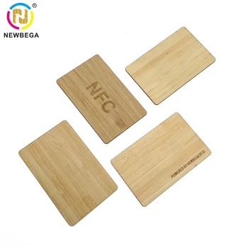 Puidust RFID Lähedus Kaart, Veekindel Bamboo Materjalist, F08 Kiip Kloon S50 13.56 MHZ, Esmaklassilist IC Smart Card(5tk)
